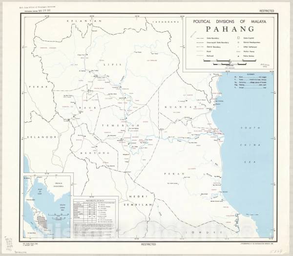 Peta Negeri Pahang Tahun 1945
