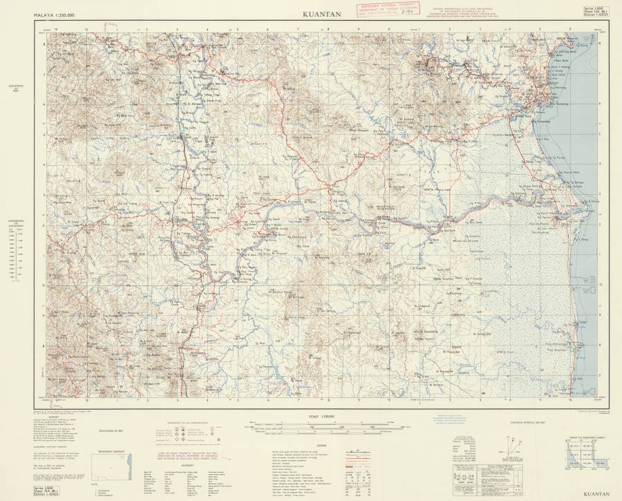 Peta sekitar daerah Kuantan, tahun 1966