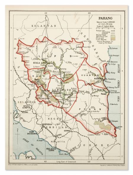 Peta negeri Pahang, 1923